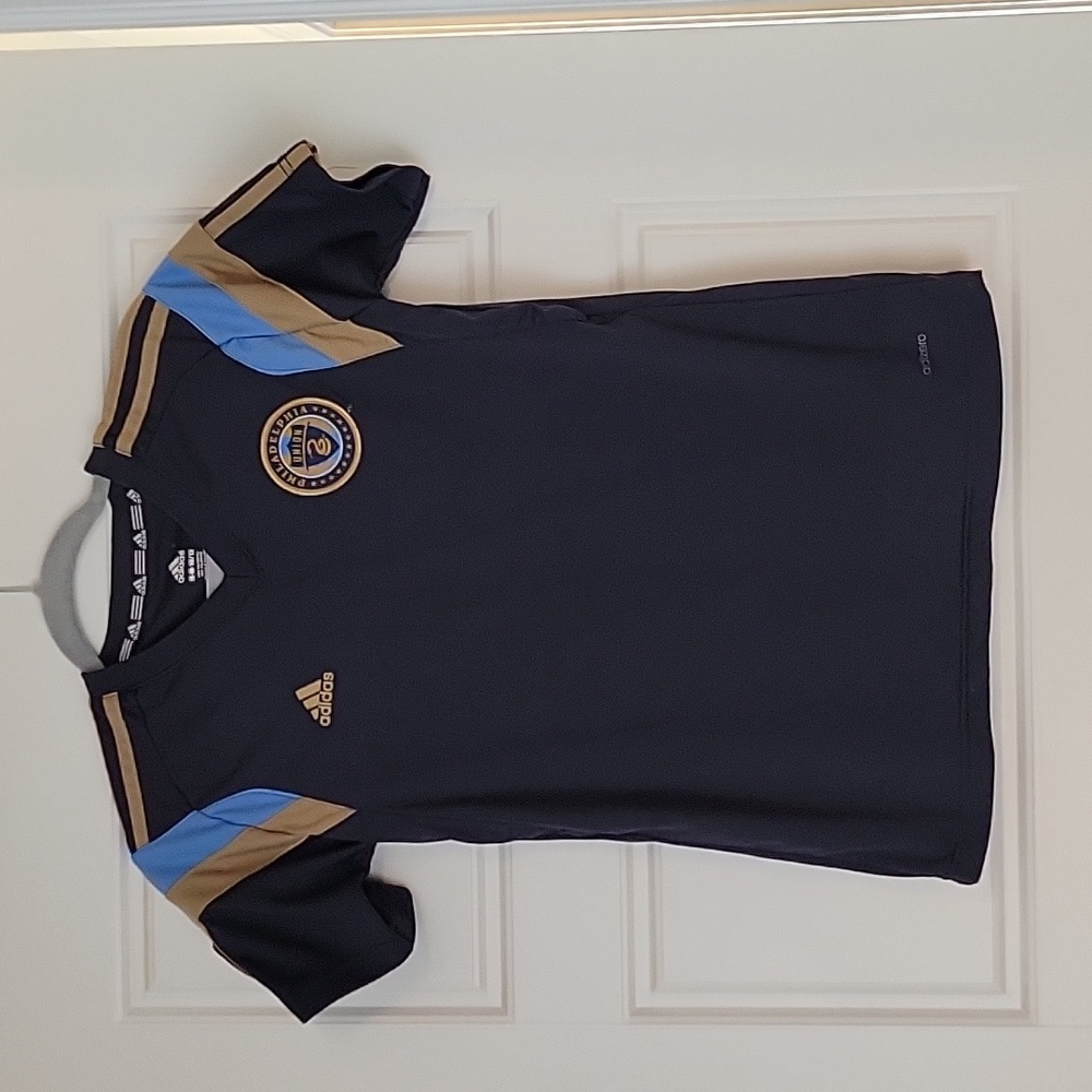 Philadelphia Union Soccer Shirt. Addidas, Child Size 10/12, Medium Philadelphia